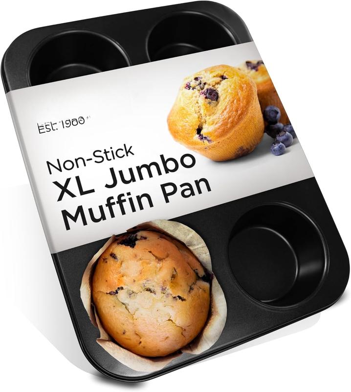 TikTok Shop Muffin Pan 6 Cup Nonstick XL Deep Muffin Pan for Baking 3.75 Cup Big Muffin Tin Oversized Large Cupcake Mold Dishwasher Safe