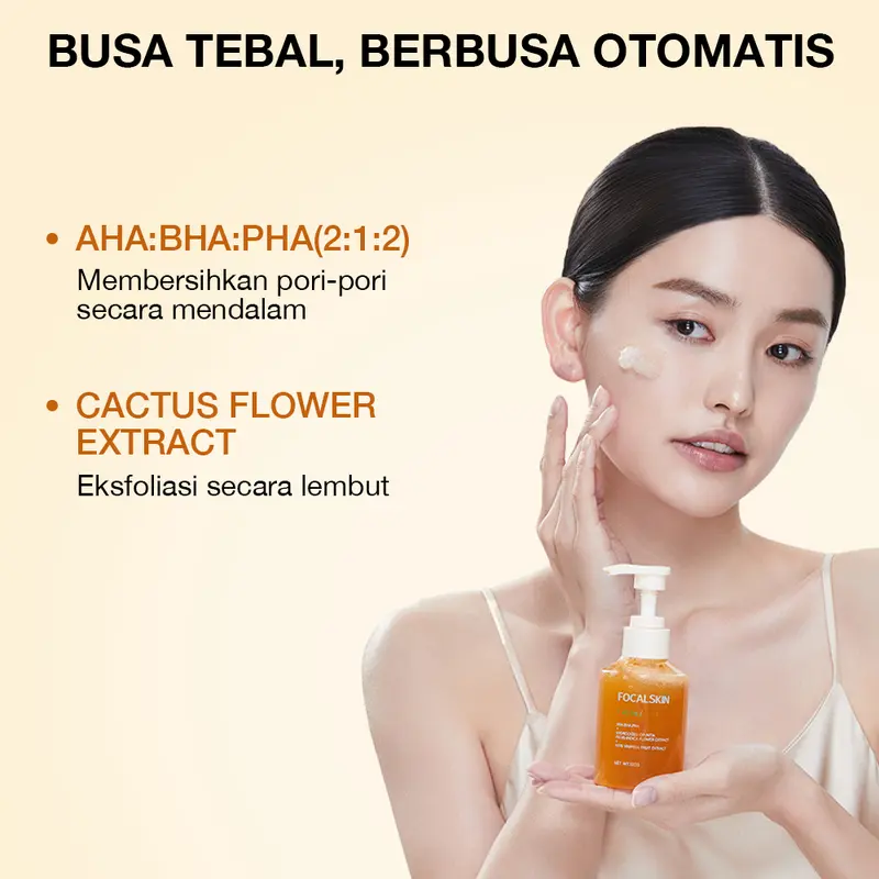FOCALSKIN Porefying Bubble Cleanser Facial Wash Sabun Cuci Muka Membersihkan Komedo 120g | Pembersih Wajah | FS-C10 Acid Extract 5