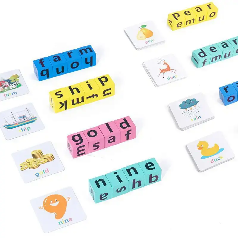 Khối Chữ Cái Montessori Bằng Gỗ, Bộ Ghép Hình Ghép Nhận Thức, Dành Cho Trẻ Em, Học Tập Ghép Chữ Cái, Đồ Chơi Giáo Dục, Trò Chơi Chiến Đấu 4