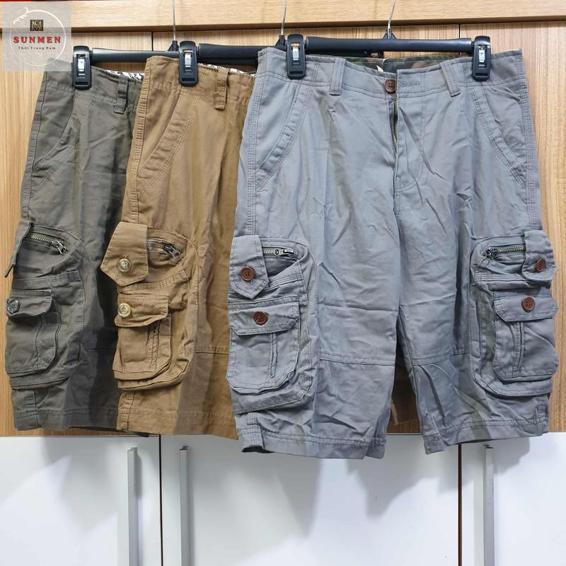 [HCM] Quần Short Nam Kaki Lửng 6 Túi From Rộng Thoải Mái Phong Cách Bụi Bặm Có Túi Khóa Kéo SUNMEN Size Từ 28 - 38 Menswear Jean Quần Lửng quần  short quần  short