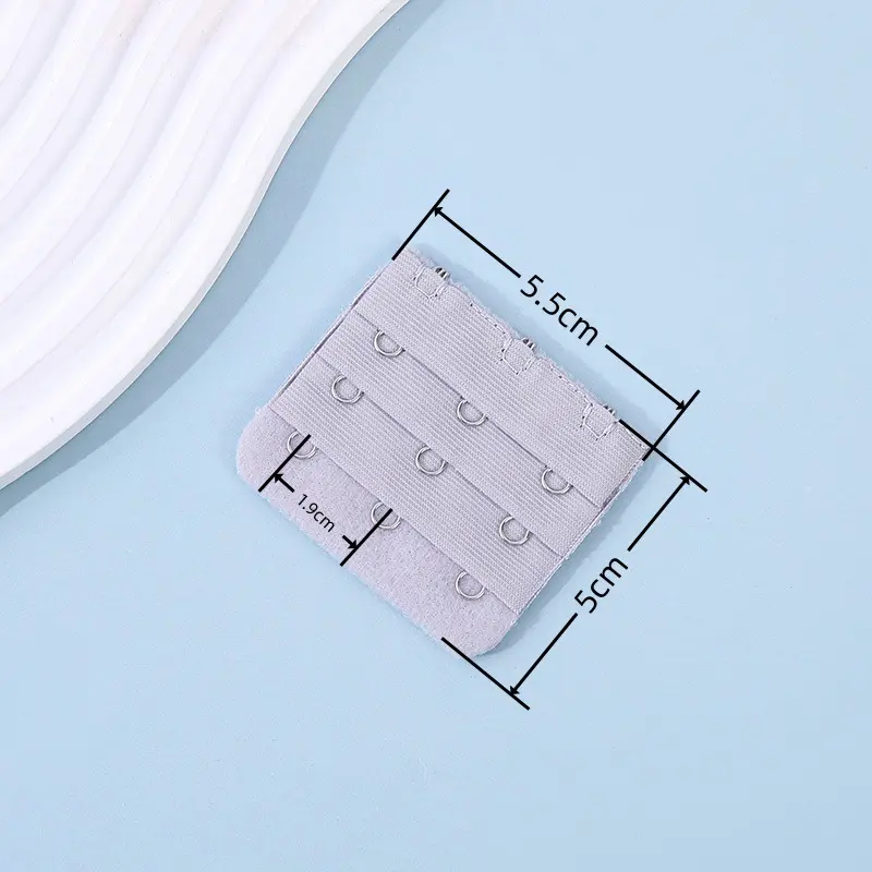 Three Rows and Three Buckles Stainless Steel Underwear Extension Buckle Bra Extender Multi-Breasted Hook and Eye Closure Growth Clasp Buckle Hook