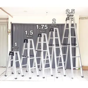 Tangga Lipat Super Kuat dan Aman - Versi Upgrade Tidak Tajam/ Engsel Jumbo /1 M s.d 2,5 M Bahan Baja