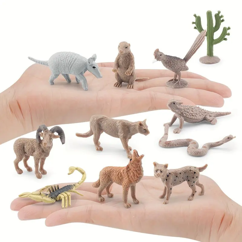 Simulation Wild Desert Animal Set, 11pcs/set Realistic Wild Desert Animal Model, Action & Toy Figures for Home Decoration 3