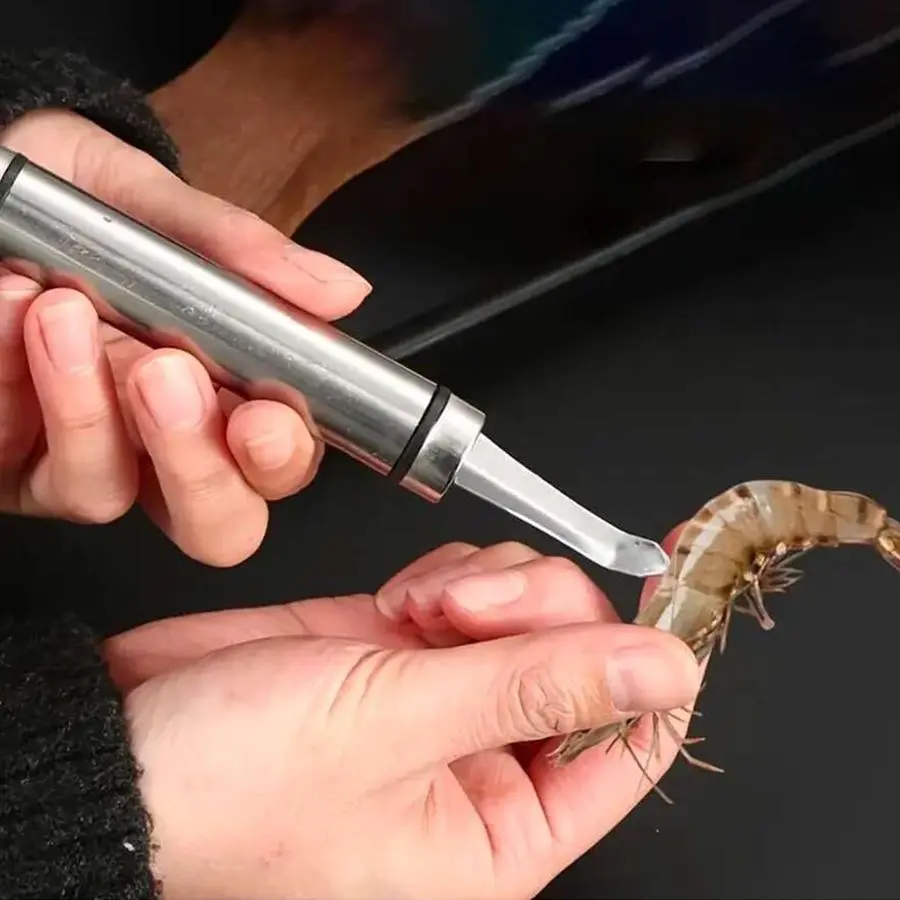 Stainless Steel Shrimp Peeler, 2 Counts Portable Shrimp Peeler, Shrimp Cleaner,   Kitchen Tool for Lobster & Prawn Preparation