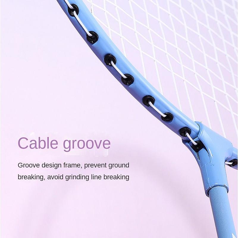 Product Introduction of Durable Soft Handle Badminton Rackets Macaron Color High Resilience Double Racquet Set Sports Equipment with 3 Shuttlecocks Badminton Set Couples 16