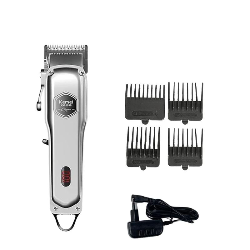 Tông Đơ Chuyên Nghiệp KEMEI KM-1998 Pro - Mạnh Mẽ Pin Bền 2000mAh Sạc Trong Khi Sử Dụng Màn Hình Hiển Thị Pin Hoàn Hảo Cho Hớt Tóc