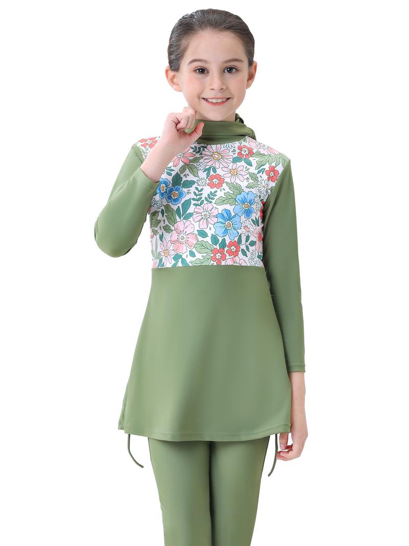Product Introduction of Girls' Conservative Swimsuit: Burkini Beachwear for Kids 6