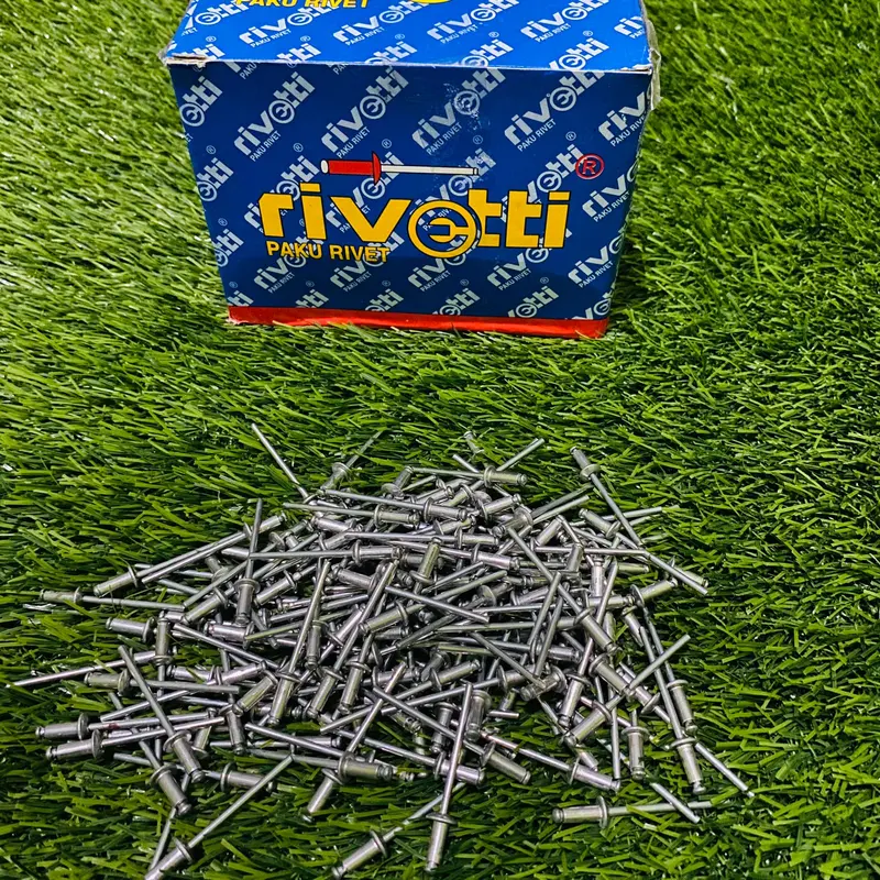 Paku Rivet Merk Rivetti 423 Ukuran 3.2mm x 7mm isi 100 Pcs 2
