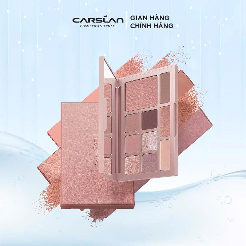 Bảng Phấn Mắt CARSLAN 10 Màu đa Chức Năng bắt sáng Tạo khối Phấn má hồng 12g - CARSLAN