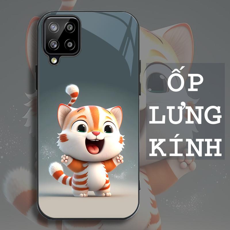 Ốp Lưng cho Samsung GALAXY A12, A22,M22,M32, A22 5G, M12 Mặt kính cường lực, cao cấp Họa tiết 12 CON GIÁP NGỘ NGHĨNH