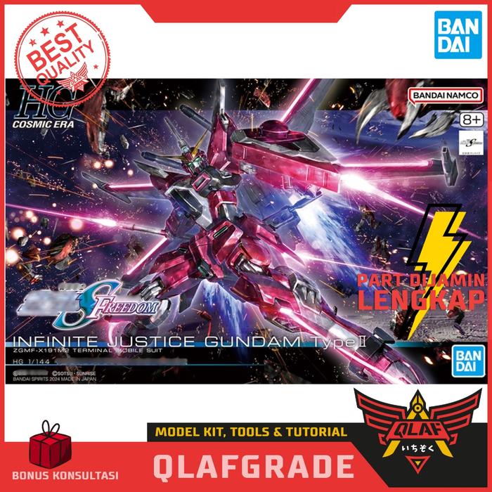 Gambar HG INFINITE JUSTICE GUNDAM Type II 1/144 - High Grade Model Kit Bandai dari Wahkhilaf Kota Surabaya Tokopedia