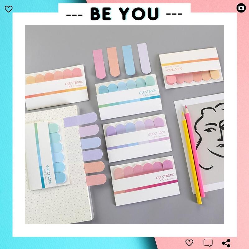 Giấy Ghi Chú Guestbook, Giấy Note Màu Pastel Dễ Thương - BEYOU