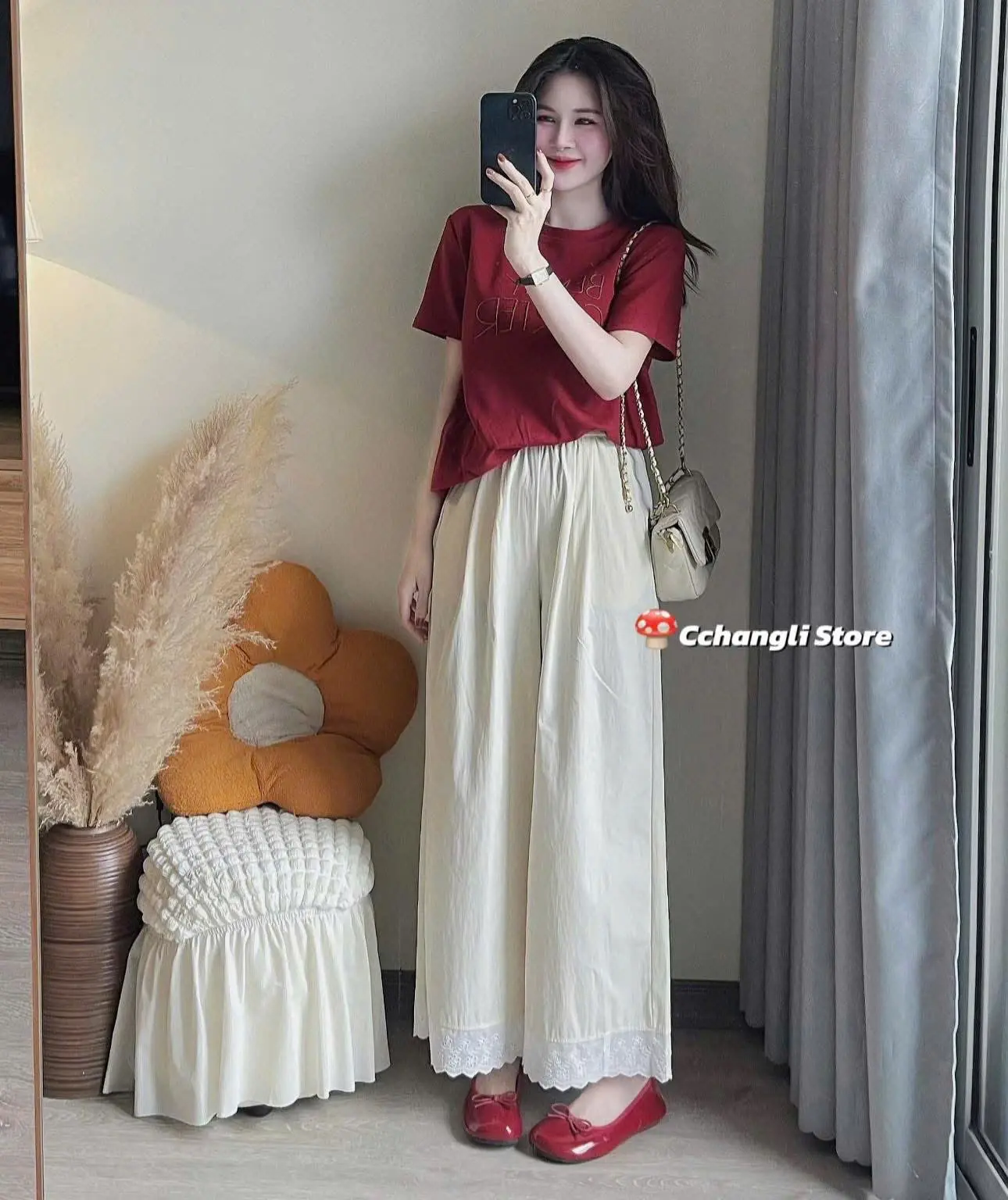 Set Bộ áo thêu nổi hot   Áo ct 2c loại 1 Đanh mịn , Bộ áo phông hình thêu nổi mix Quần nilen phối ren
