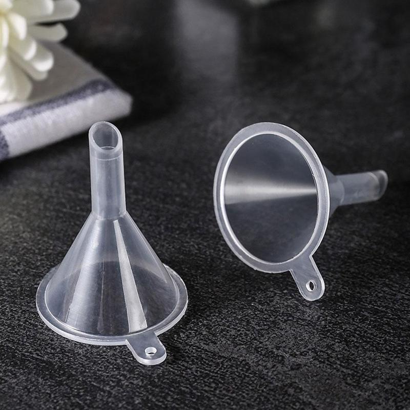 Product Introduction of Mini Clear Funnel Plastic Small Funnel Set For Perfumes Powder Cosmetic Oils Lab Bottles Filling Tools 19
