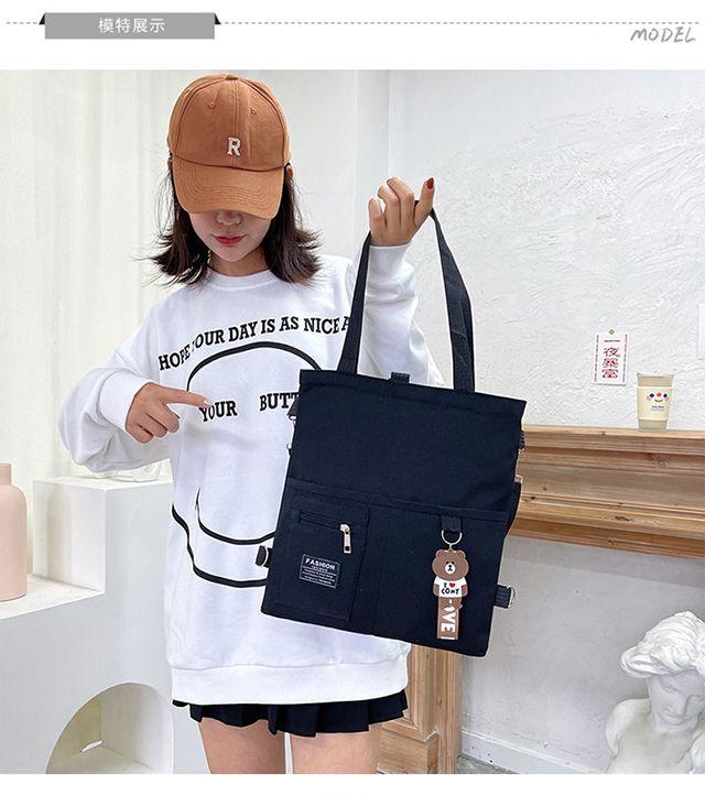 Product Introduction of [In Stock] Shoulder Bag, Handbag, Crossbody, Canvas Material, Fashion, Cute, Campus, Large Capacity 3