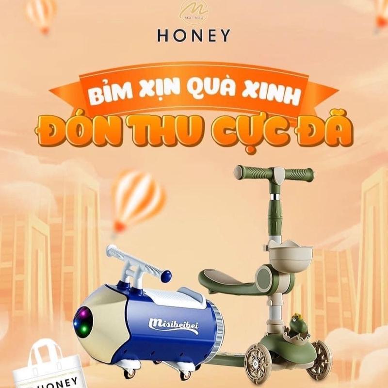 Bỉm honey mua 1 tặng 1 tri ân 1 xe chòi bút trì hoặc xe scoter hoặc tặng bỉm