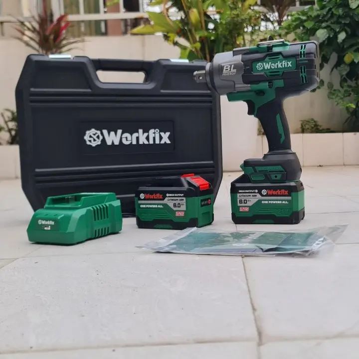 Máy Siết Bulong Khủng Workfix 2100, Đầu 3/4 Lực Siết 2100nm Mở Cả Bulong Cần Cẩu 5