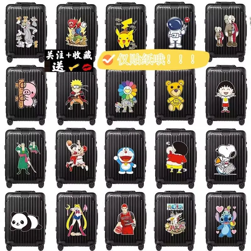 สติ๊กเกอร์กระเป๋าเดินทางการ์ตูนแอนิเมชั่น แบรนด์เท่และยอดนิยม ขนาด A4 (ใหญ่) สติ๊กเกอร์กีตาร์และสกู๊ตเตอร์ศิลปะ กันน้ำ ปี 2024