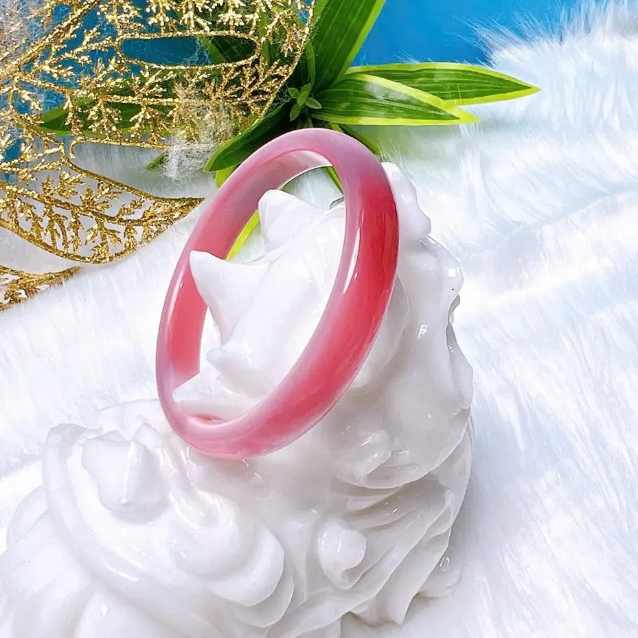 [HCM] Vòng tay đá Mắt mèo màu hồng tuyệt đẹp - đủ Ni - hình thực tế 100%