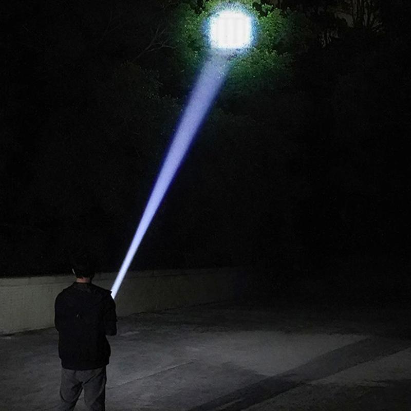Product Introduction of 600mAh/1200mah Smiling Shark Mini LED Zoomable Flashlight COB Long Large High Floodlight 27