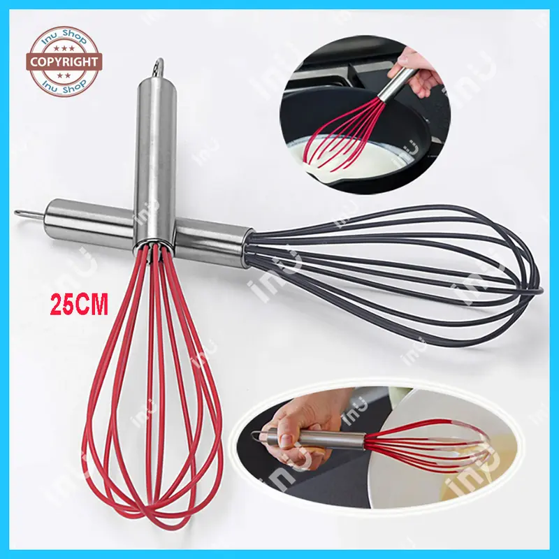 HCM - Cây đánh trứng inox tay cầm chắc chắn, không lỏng tay 3