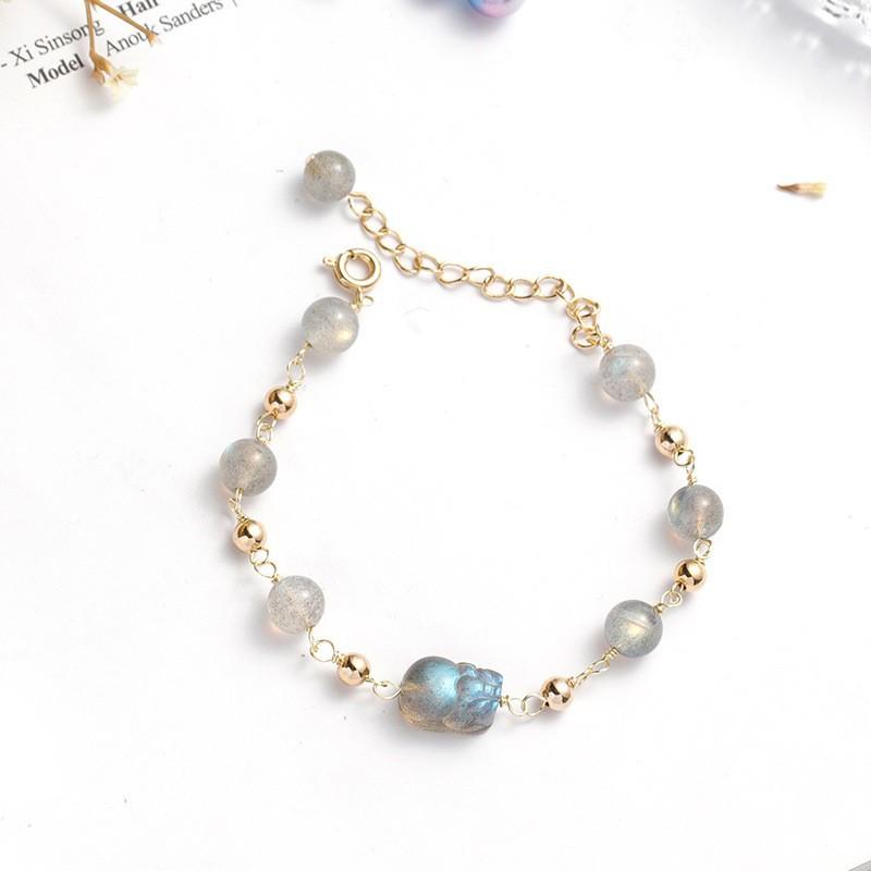 Product Introduction of Natural Crystal Bracelet Women's Design Hetian Jade Girlfriends' Bracelet Elegant Bracelet High-Grade Light Luxury Bracelet Wholesale 24
