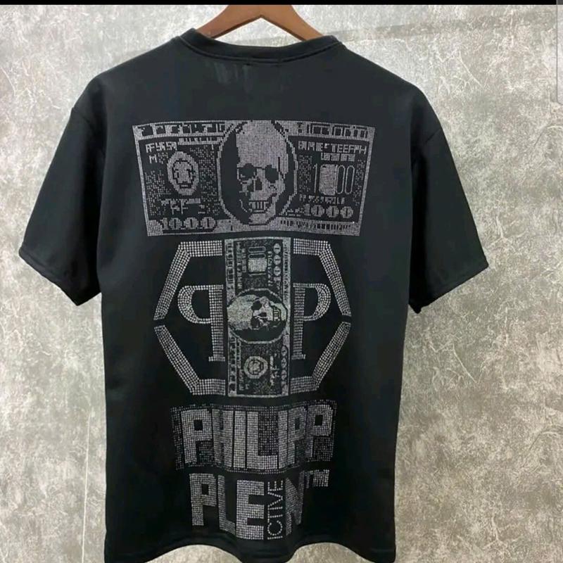  Áo phông thun Nam Nữ Philip Đính kim tuyến nét căng Cổ Tròn Menswear Unisex a o 