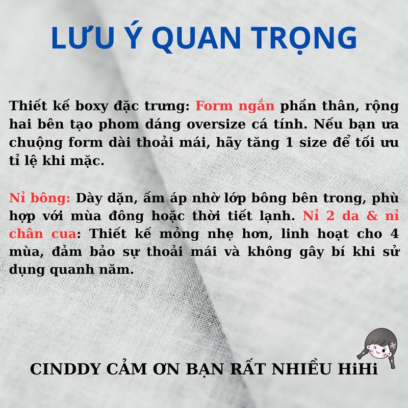 (DEAL MỞ BÁN)-Hoodie Boxy - Áo Khoác Boxy In Phồng Nổi Thêu Logo Thecinddy Nam Nữ HBC008 9