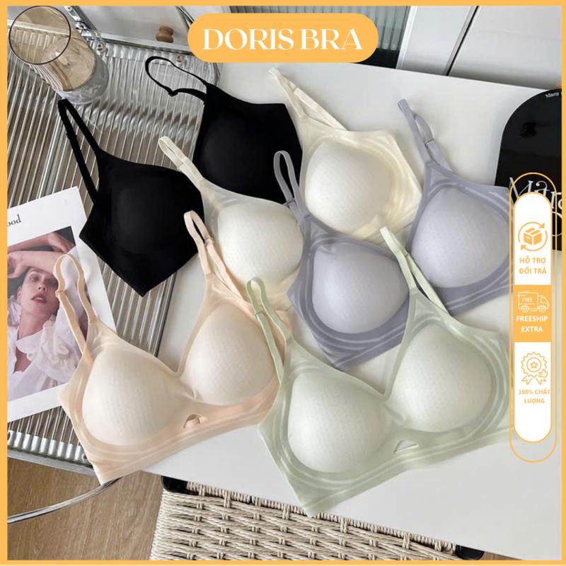 Áo lót nữ DORIS AL489, bra su hở lưng siêu nhẹ đệm 3cm mỏng mịn tàng hình không gọng không lộ viền