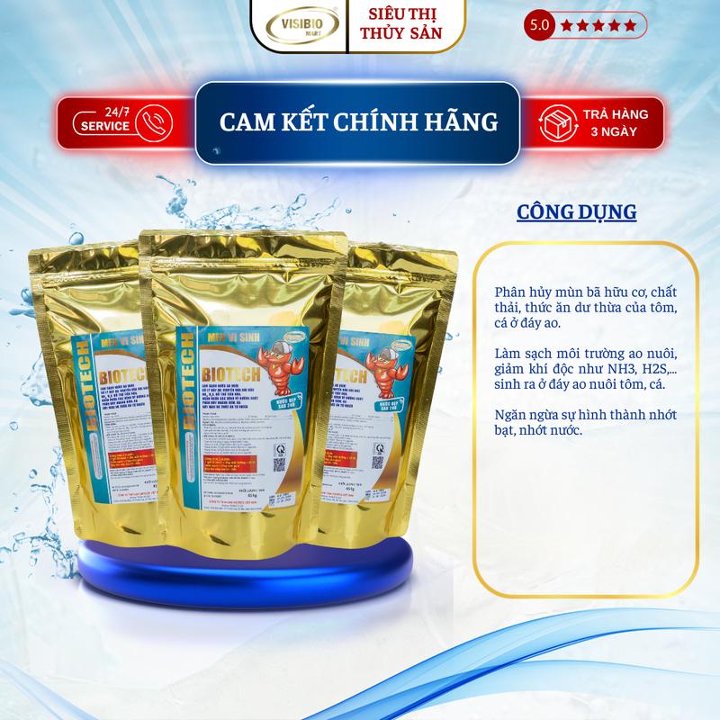 MEN VI SINH BIOTECH - VI SINH CHO AO NUÔI TÔM CÁ - LÀM SẠCH MÔI TRƯỜNG AO NUÔI, KÍCH THÍCH THỨC ĂN TỰ NHIÊN TRÙN CHỈ, ỐC GẠO PHÁT TRIỂN 2