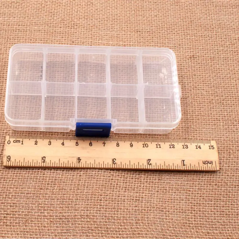 Hộp Mồi Câu Cá, Mồi Câu Cá, Hộp Đựng Đồ Trong Suốt Hình Vuông Bằng Nhựa, 10 Ngăn, Hộp Dụng Cụ Câu Cá, Hộp Đựng Hộp Câu Cá 4