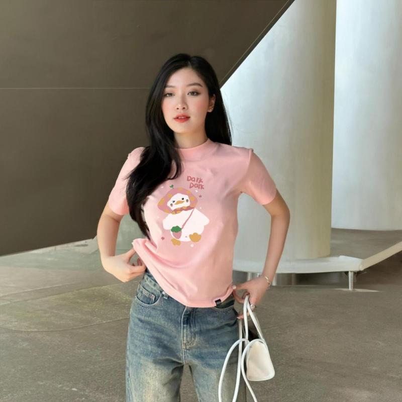 Áo Thun Baby Tee Nữ DaaLaa Store In Hình Chú Vịt Cute A5962