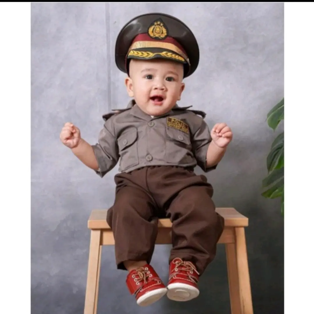 Kostum Photoshoot Seragam Polisi Baby & Anak// Kostum Anak Viral// Seragam Polisi Baju