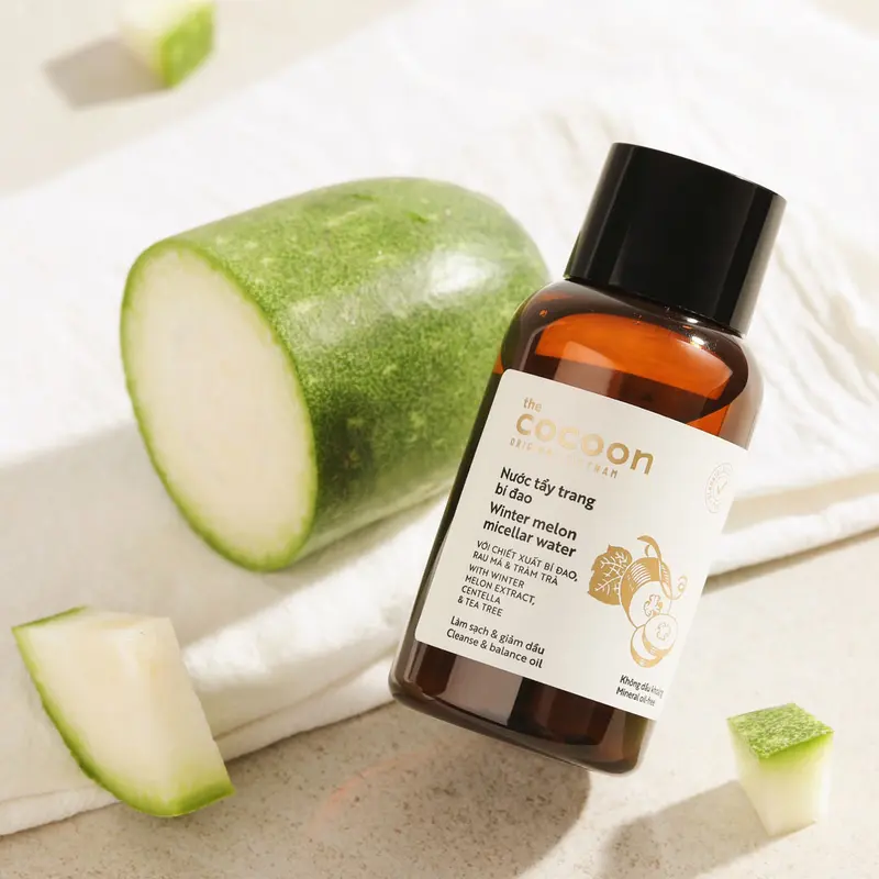 Combo Nước Tẩy Trang Cocoon Bí Đao 140ml + Bông Tẩy Trang Hotosu 150 Miếng | HASAKI BEAUTY 1