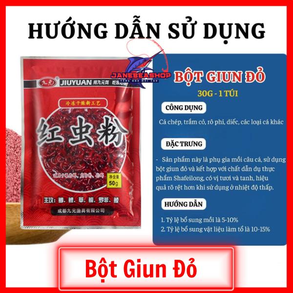 Bột Giun Đỏ  Nhập Khẩu Cao Cấp - Phù Hợp Đánh Nhiều Loại Cá giun  say mồi câu  hạt dẻo 4