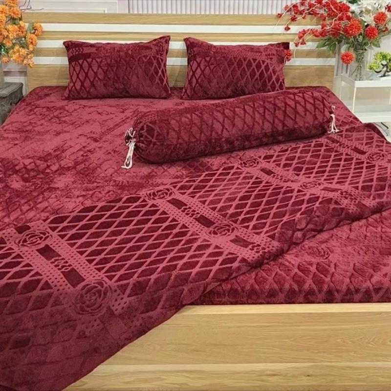Vỏ chăn nỉ nhung coco 2mx2m3 mềm mại có khoá kéo lồng ruột chăn