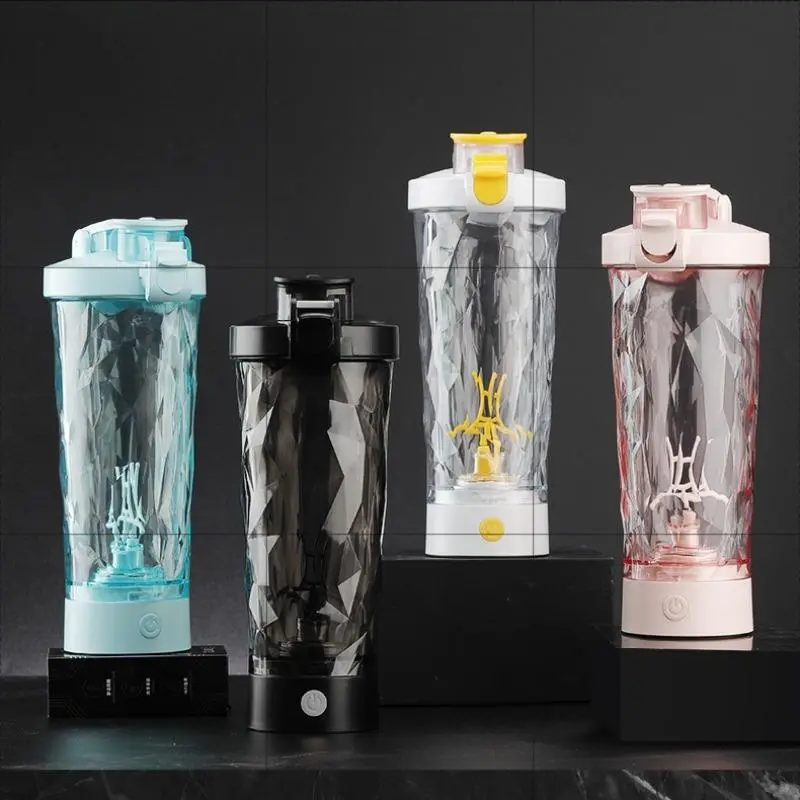 Electric Shaker Bottle, 1 Count Portable Protein Shaker Bottle, USB Rechargeable Blender Water Bottle for Home Office Gym Gift 0