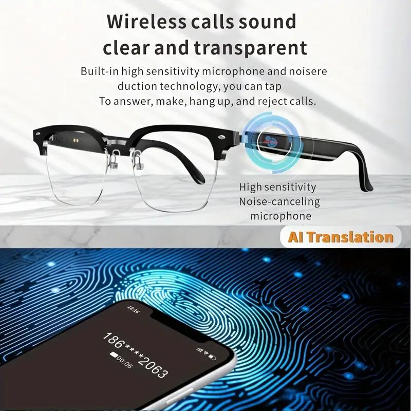 SENBONO Smart Glasses AI Intelligent Real-time Translation Sunglasses Outdoor Sport Earphone Calling Music Glasses - Image 3