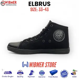 SEPATU BOOT HITAM KEREN / SEPATU SEKOLAH BOOT / SEPATU CASUAL BOOT HITAM POLOS / SEPATU HITAM MURAH