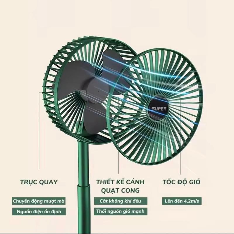 quạt mini gấp gọn để bàn/ du lịch Usb Phụ Kiện 6