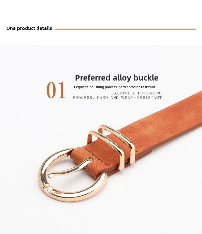 Product Introduction of Women's Belt Four Seasons Korean Style New Simple All-Match Alloy Pin Buckle Belt Clothing Matching Jeans Strap 10