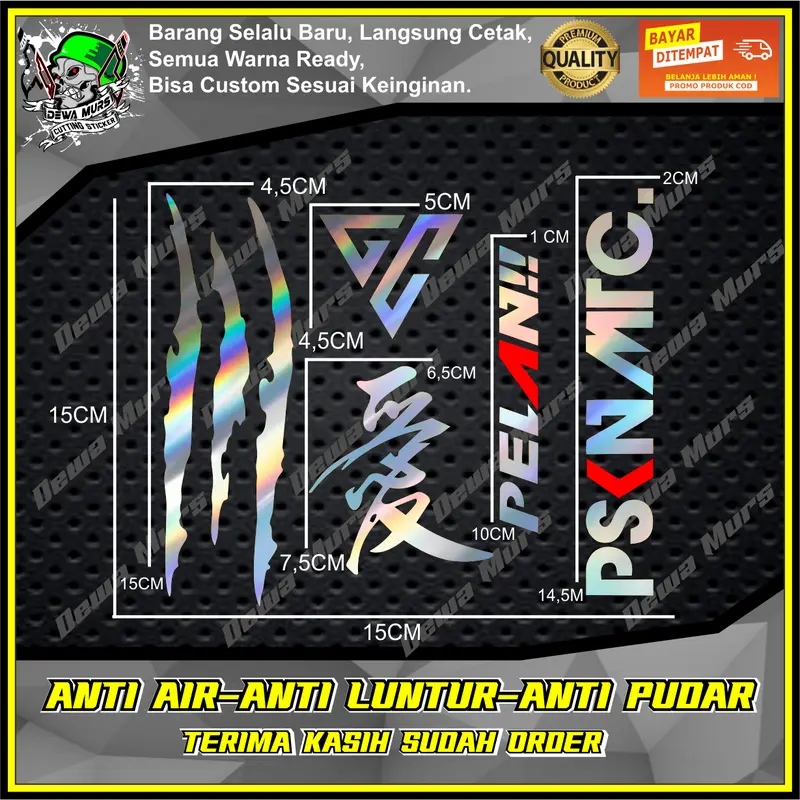 PAKET 5 IN 1 CAKAR GC CINA PELAN!! PASUKANMTC Cutting Sticker 0