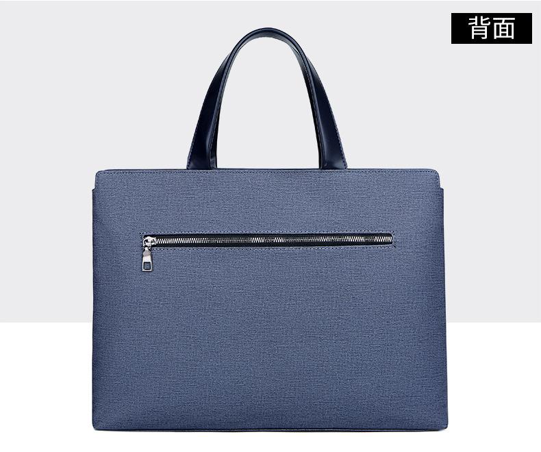 Product Introduction of New Men's Handbag PVC Business Tote Bag Document Bag Embossed LOGO Employee Meeting Bag Laptop Bag for Men 25