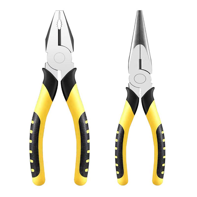 Tang Set 3 Pcs 8 Inches Wire Pliers Sharp Large Opening Stripping Pliers Industrial Grade Labor-saving Household Electrician Pliers