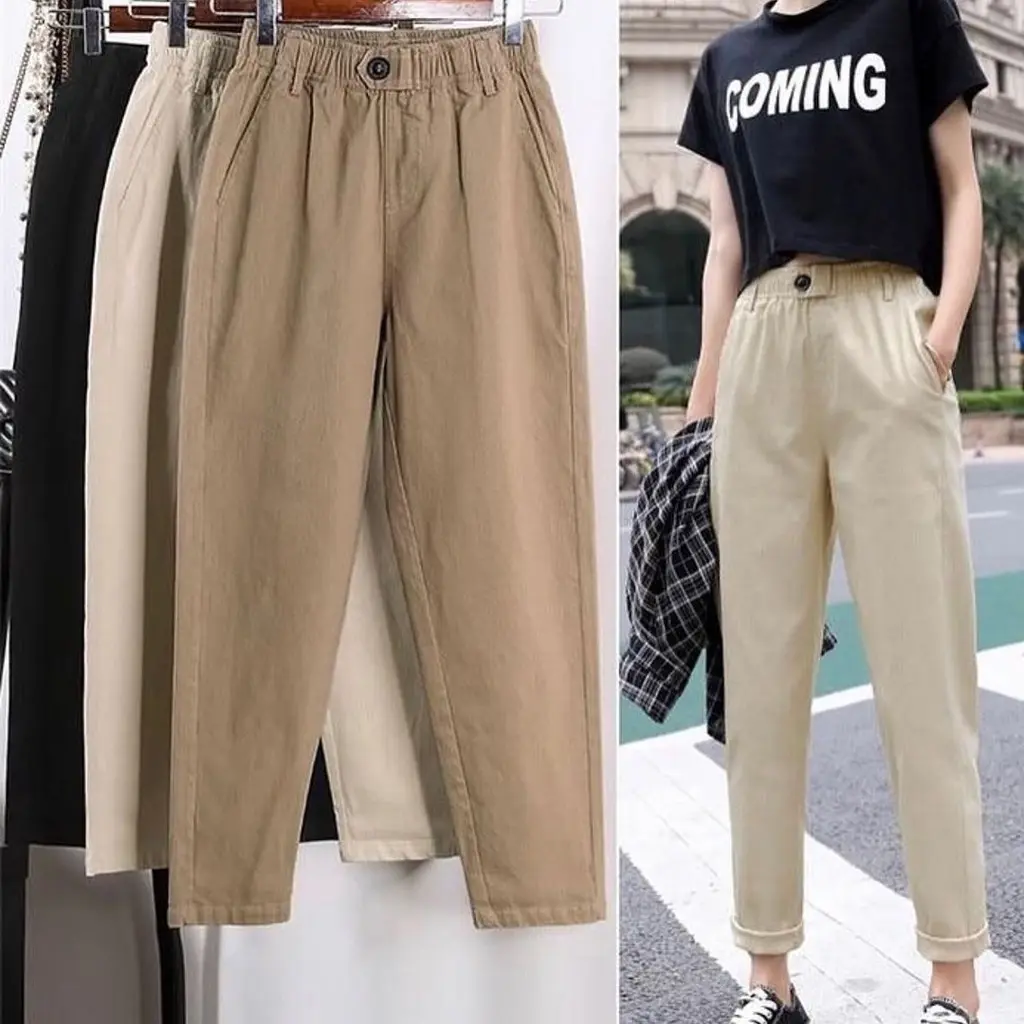 Baggy Linen pants kancing