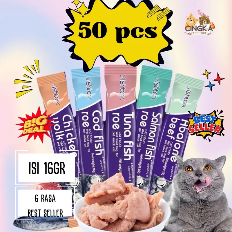 Paket Snack kucing isi 50 pcs 8