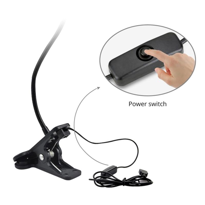 Product Introduction of LED Desk Lamp, Adjustable Swing Arm Desk Light with Clamp, Metal Table Lamp, 4 Brightness Levels, Eye-Caring Desk Lamps for Home Office School 3