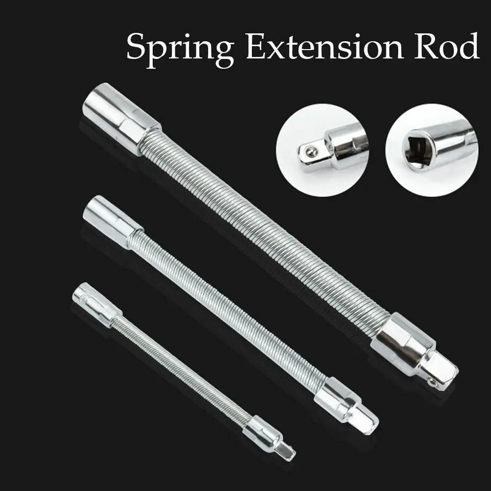 1/3Pcs New Flexible Shaft Flexible Extension Bar Set Conversion Head Ratchet Wrench Electric Wrench Socket 1/4 3/8 1/2 High Torque Post Extension Rod Universal