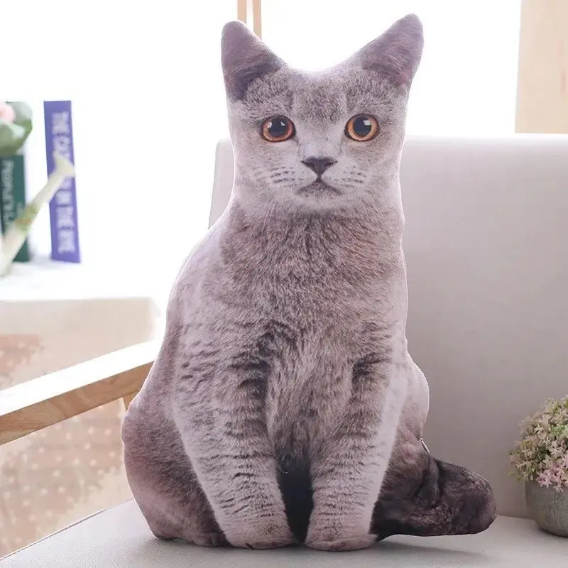Bantal Kucing 3D Mewah Lucu Halus Dan Empuk Hadiah Ulang Tahun 1