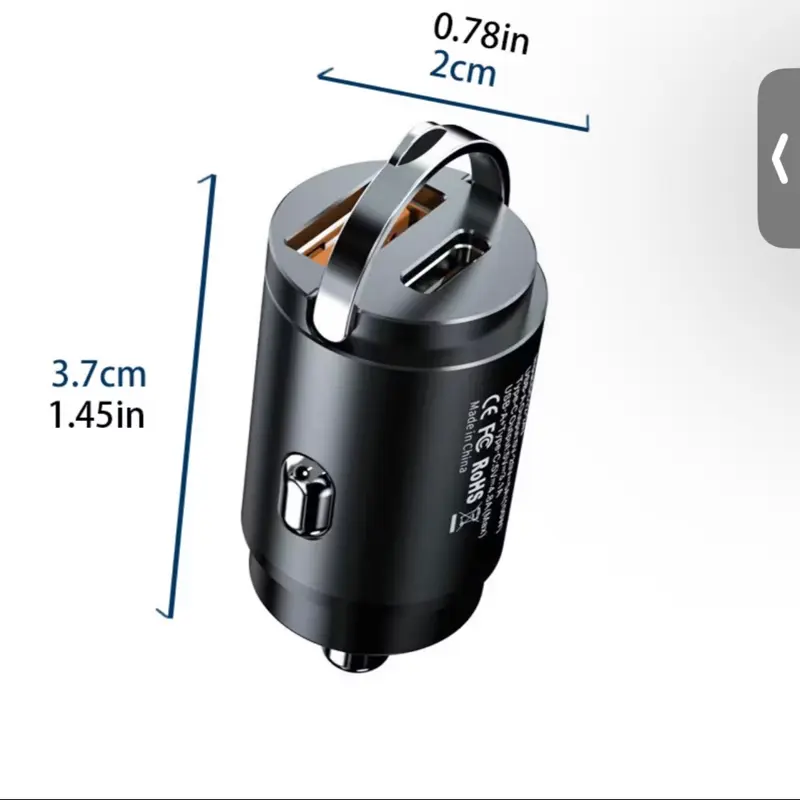 Tẩu sạc nhanh oto 100W 2 cổng USB, TypeC phù hợp mọi xe và thiết bị 5